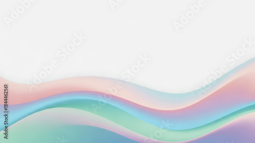 Soft Pastel Colored Wavy Lines Pattern.