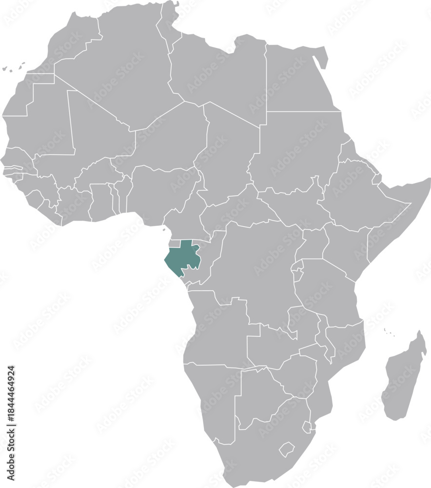 Fototapeta premium High-resolution illustration of Gabon, Africa.
