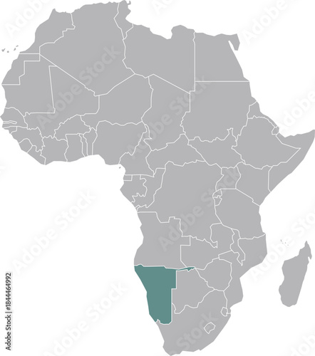 High-resolution illustration of Namibia, Africa.