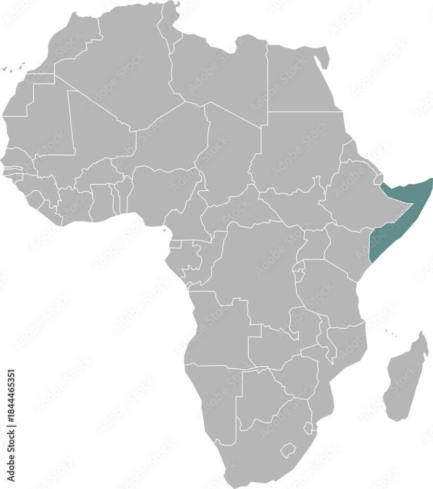 Fototapeta premium Somalia Map Illustration in Africa