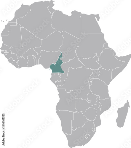 Cameroon Map of Africa, High-Resolution Illustration