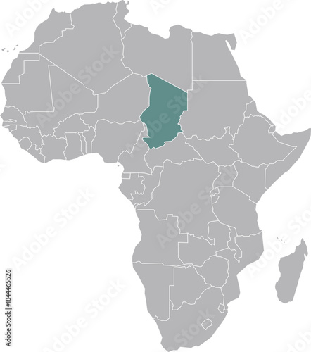 Chad, Africa Map, High-Resolution Illustration