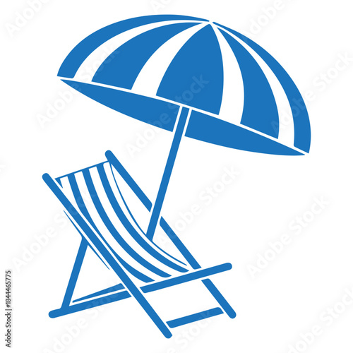 Beach Chair and Umbrella