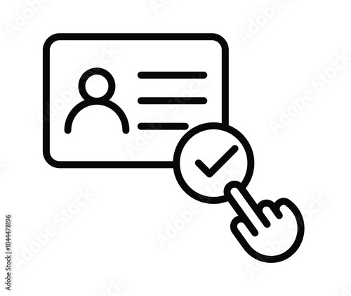 User Identification Check with Finger Touching Verification Symbol