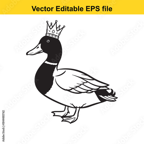 Duck with crown