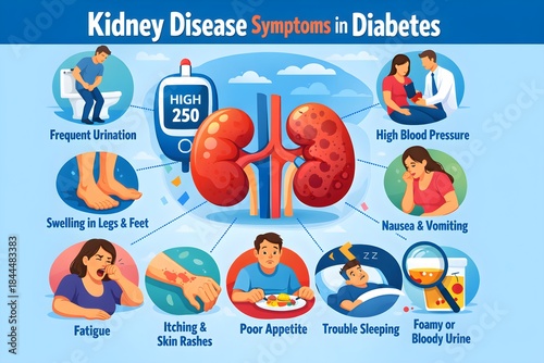 Kidney disease symptoms in diabetes patients 
