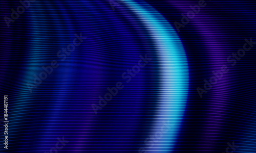 abstract image featuring blue neon curves and horizontal lines, creating a futuristic, high-tech backdrop perfect for technology,