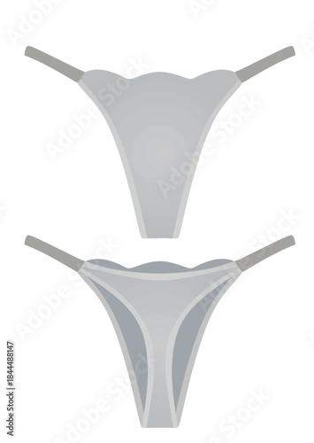 Grey woman underwear. vector illustration