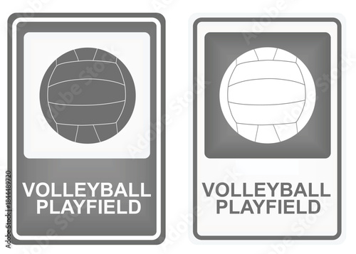 Volleyball playfield sign. vector illustration