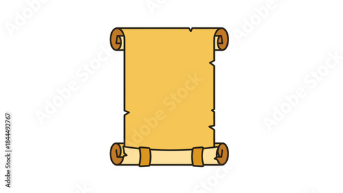 Ancient Scroll with Blank Space for Text and Design Elements