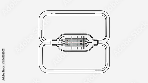 Detailed schematic diagram of an RFID tag circuit board.