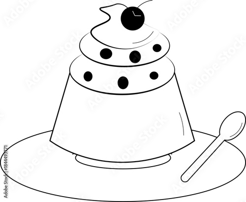 Simple Icon of A Cup Cake 