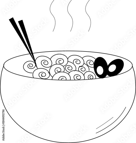 Simple Icon Illustration of Noodle 