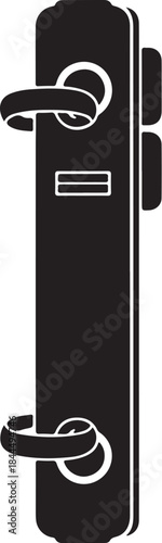 Black snowboard binding icon isolated on white