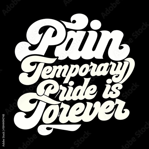 Creamy white retro script text on black typography