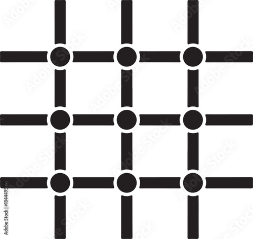 Optical illusion grid pattern visual effect