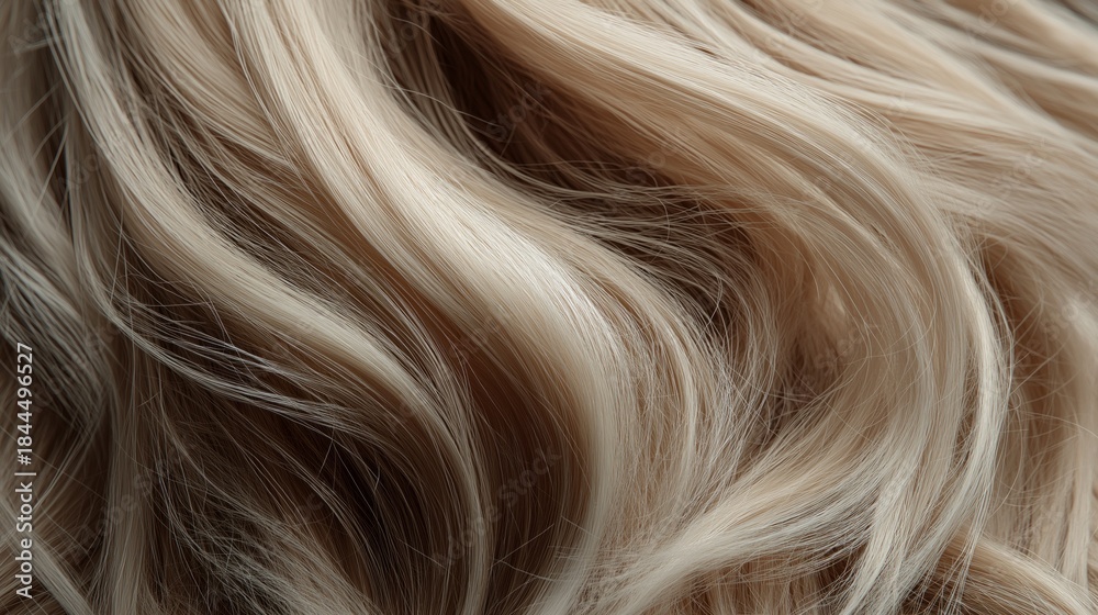 Naklejka premium A close up of a woman's blonde hair with a lot of volume and texture