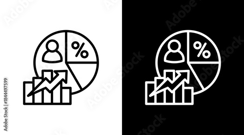 Market Share With Icon Set Design