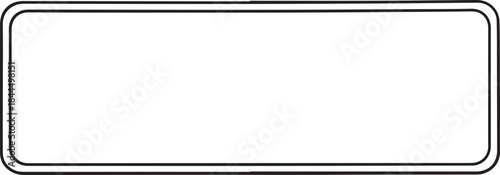Blank rectangular frame with rounded corners