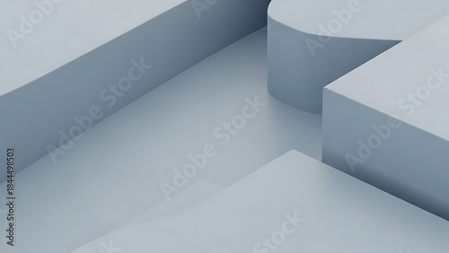 Wallpaper Mural Abstract Geometric Composition in Soft Blue Tones, Featuring Clean Lines and Minimalist Shapes, Ideal for a Modern Product Presentation or Subtle Background Design Torontodigital.ca