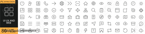 UI UX and Web icons set. Including  user interface, websites,   
mobile apps and digital products 