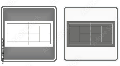 Tennis playfield sign. vector illustration