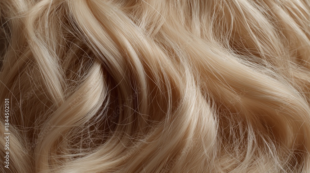 Naklejka premium A close up of a person's blonde hair with a lot of texture