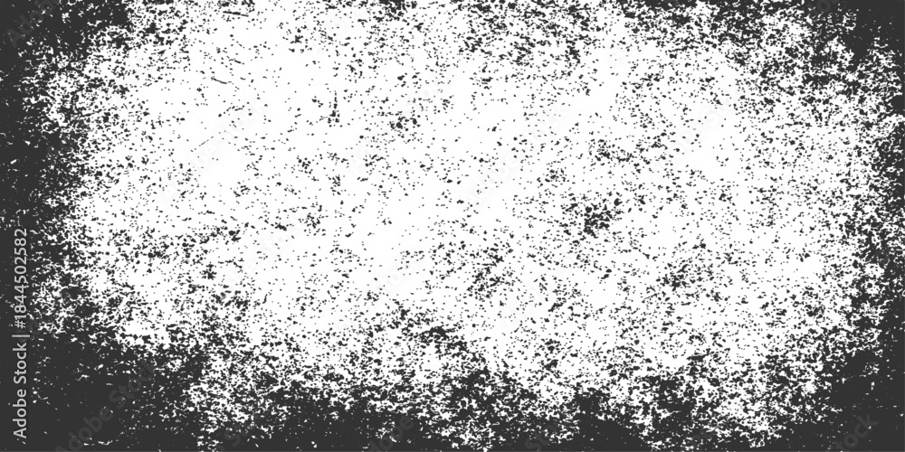 Fototapeta premium An abstract black and white grunge background features a rough textured surface of old concrete and dirty grey cement paint for a vintage stone wall effect