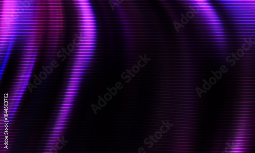 Abstract Purple Neon Lines With Soft Glow And Horizontal Stripes For Futuristic Visuals