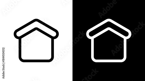 Home With Icon Set Design