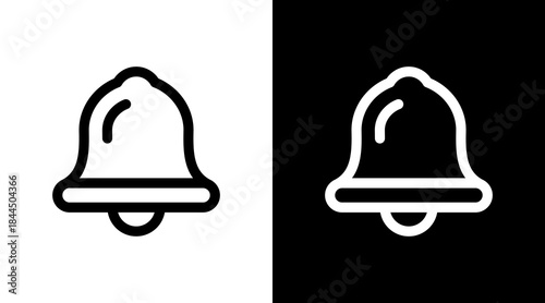 Notification Bell With Icon Set Design