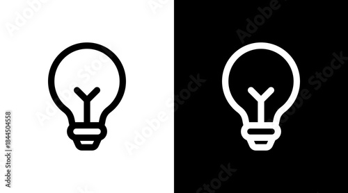 Lightbulb With Icon Set Design