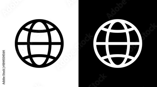Globe With Icon Set Design