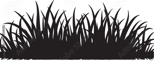 Black grass silhouette border design element