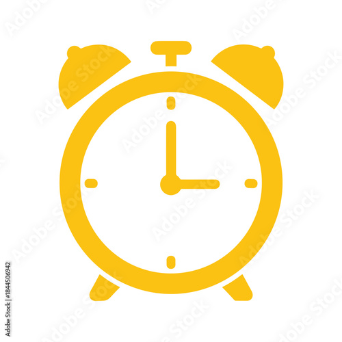 Alarm clock icon showing time