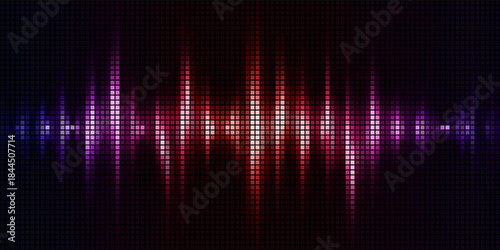 Colorful sound wave. Voice, audio energy concept, background