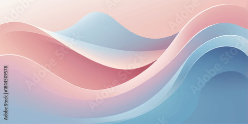 Smooth flowing gradients in soft colors evoke tranquility and creativity for professional digital art.
