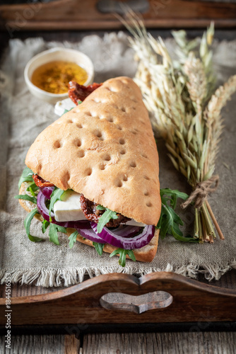 Fresh and homemade sandwich...
