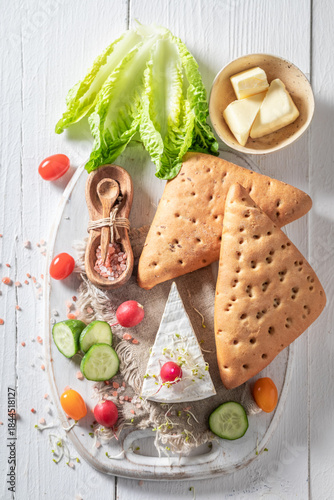 Healthy and homemade sandwi...