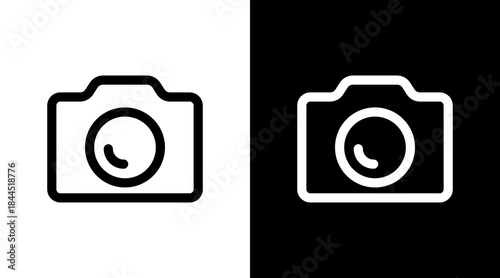 Camera With Icon Set Design