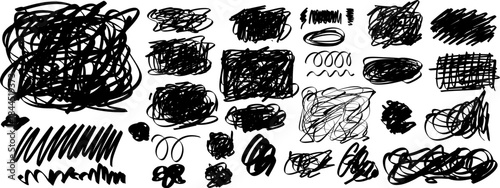 Abstract Scribble Hand Drawn Abstract Doodle Set