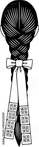 Traditional Korean Daenggi Hair Ribbon Accessory