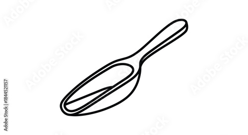 Simple line drawing of a spoon