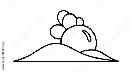 Simple line drawing of a person sleeping