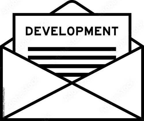 Envelope and letter sign with word demo version as the headline