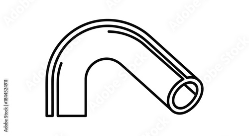 Simple line drawing of a pipe elbow