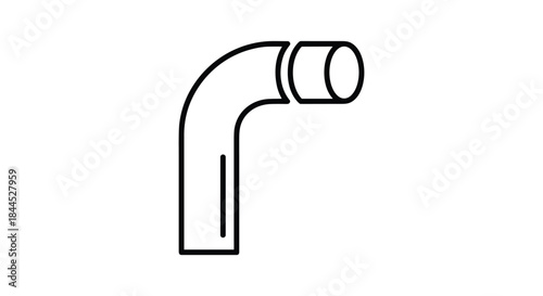Simple elbow pipe fitting illustration