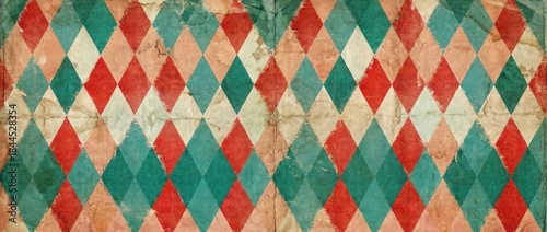 A vintage diamond pattern b...