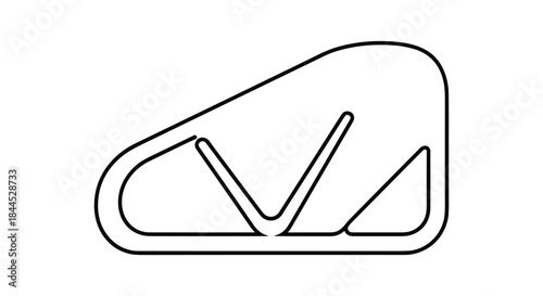 Simple line drawing of a racing track
