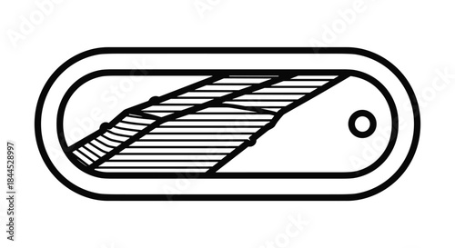 Simple black and white illustration of a test tube